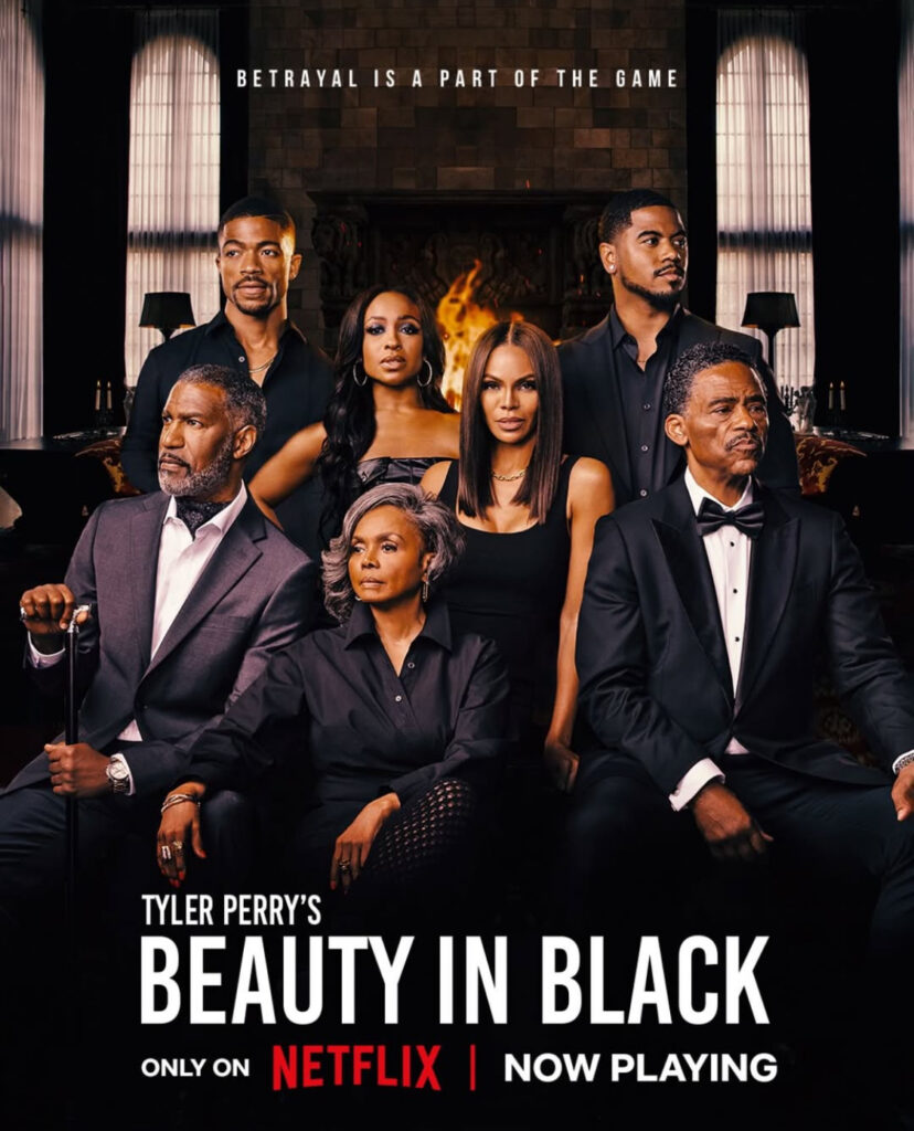 Beauty in Black Season 2 promotional poster featuring lead cast members.