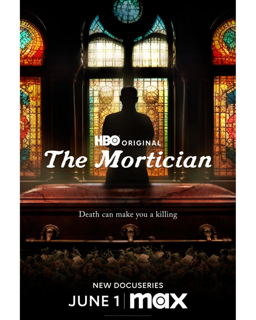 The official key art for 'The Mortician' on HBO
