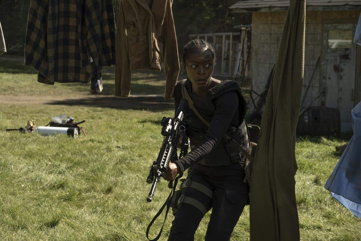 Danielle Deadwyler takes a stand in 40 Acres, a post-apocalyptic thriller from Magnolia Pictures.