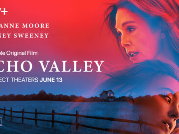 Official key art for Echo Valley featuring Julianne Moore and Sydney Sweeney, premiering June 13, 2025 on Apple TV+.