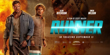 Alan Ritchson and Owen Wilson race against time and a ruthless cartel in Runner, the action thriller now playing in theaters.