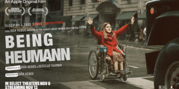 Horizontal key art for Being Heumann, the true-story drama about disability rights activist Judy Heumann, premiering on Apple TV November 13, 2026.
