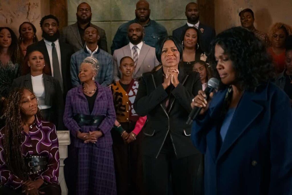 Fantasia Barrino Taylor and gospel legend CeCe Winans together in a scene.
