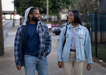 Jay Reeves and Naomi Baker in Tyler Perry’s “Doing Life” on Netflix.
